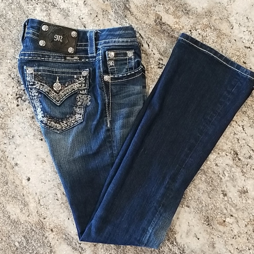 Dark Miss Me Bootcut, like new